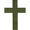 Ekena Millwork 12"W x 16"H x 3/4"D Vintage Farmhouse Cross, Barnwood Decor Collection, Restoration Green DECR012X016X0750CRSGR - alternate 1
